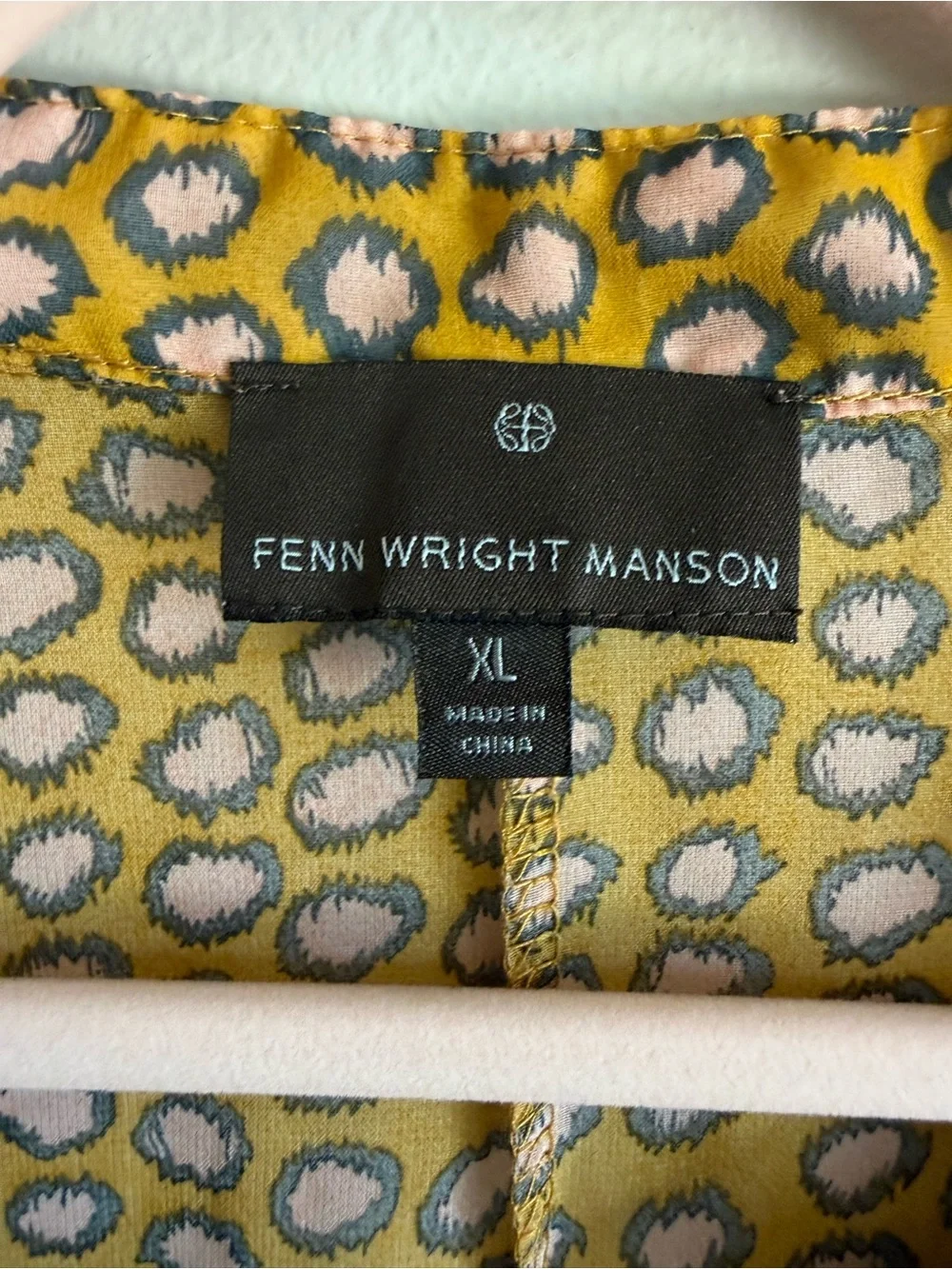 Finn Wright Mason XL Animal Print Sheer Blouse. - Picture 3 of 6